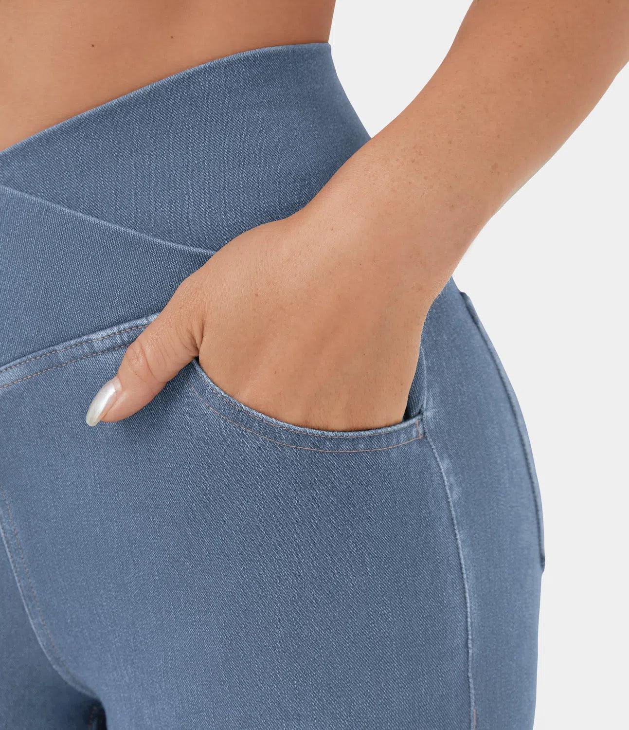 Hoge Taille Jeans voor Vrouwen Comfortabel Stevig