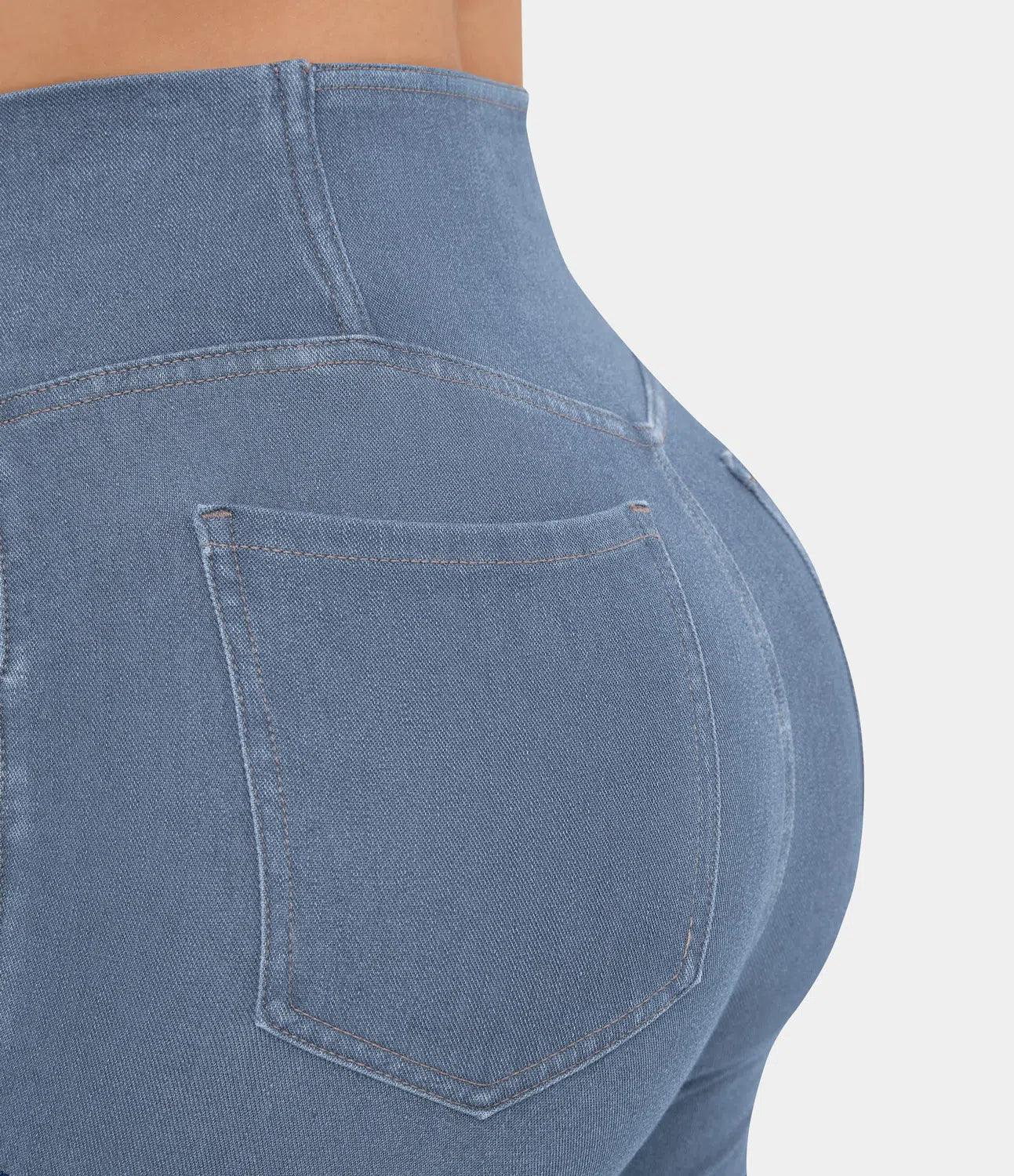 Hoge Taille Jeans voor Vrouwen Comfortabel Stevig