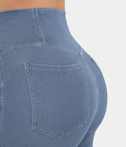 Hoge Taille Jeans voor Vrouwen Comfortabel Stevig