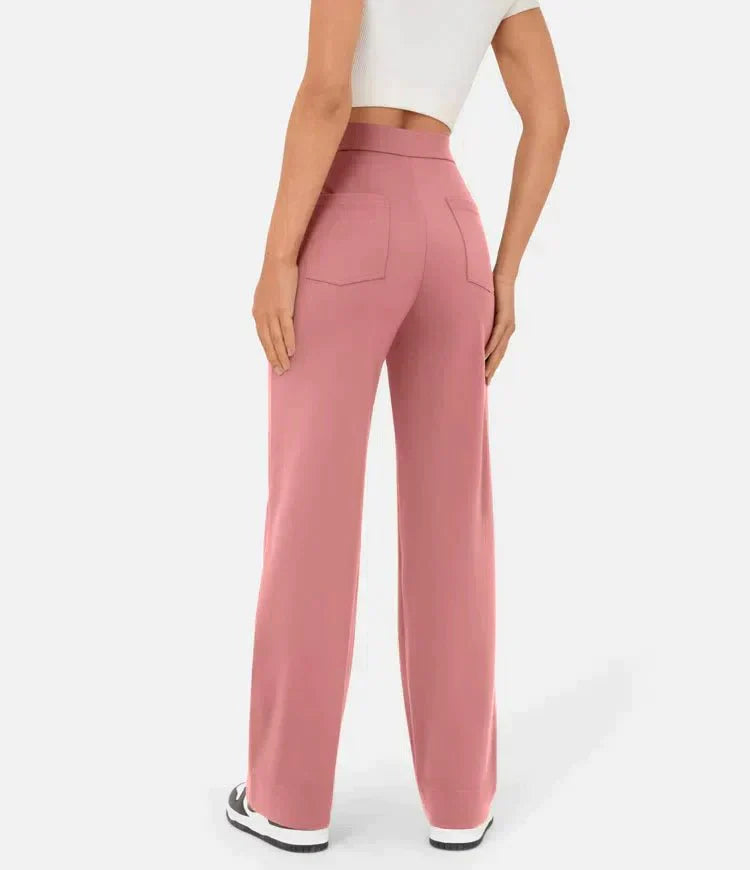 Fleur Elastische High Waisted Broek voor Flexibele Stijl