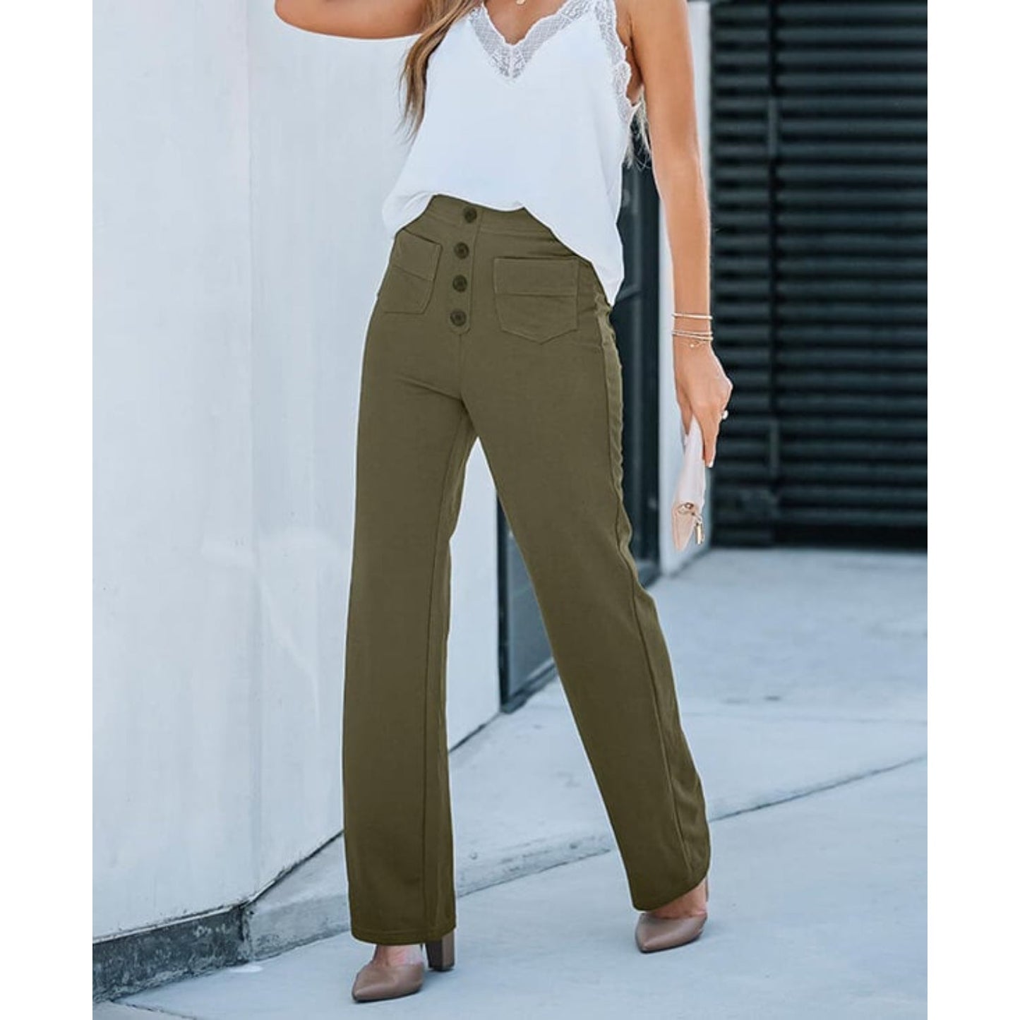 Elegante Elastische Casual Broek