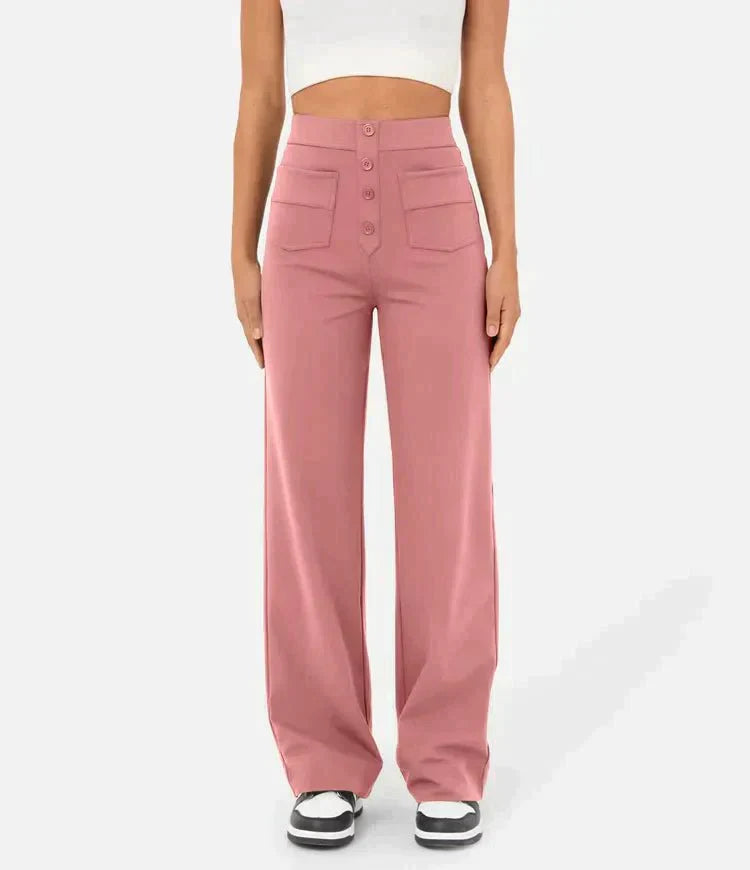 Elastische Hoge Taille Broek Casual Stijl