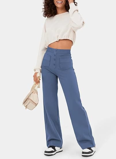 Fleur Elastische High Waisted Broek voor Flexibele Stijl