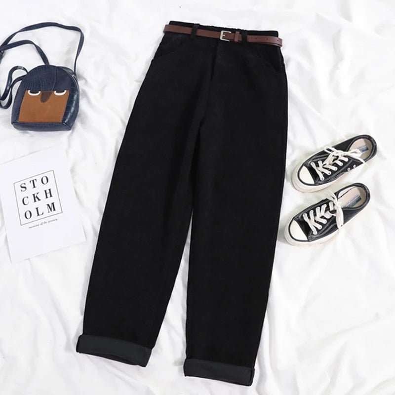 Dames Broek Corduroy Comfortabele Fit - Mode Vibes