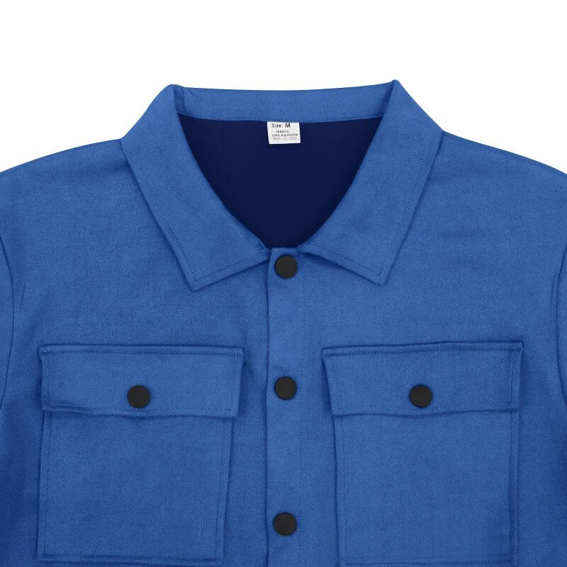 Leren Heren Set met Jasje en Broek Suède Stijl