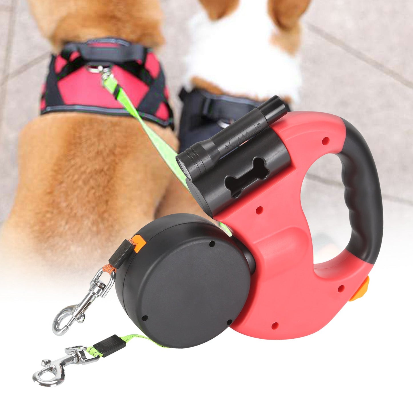 Dubbele Hondenriem voor 2 Honden, Ideaal voor Hondenliefhebbers