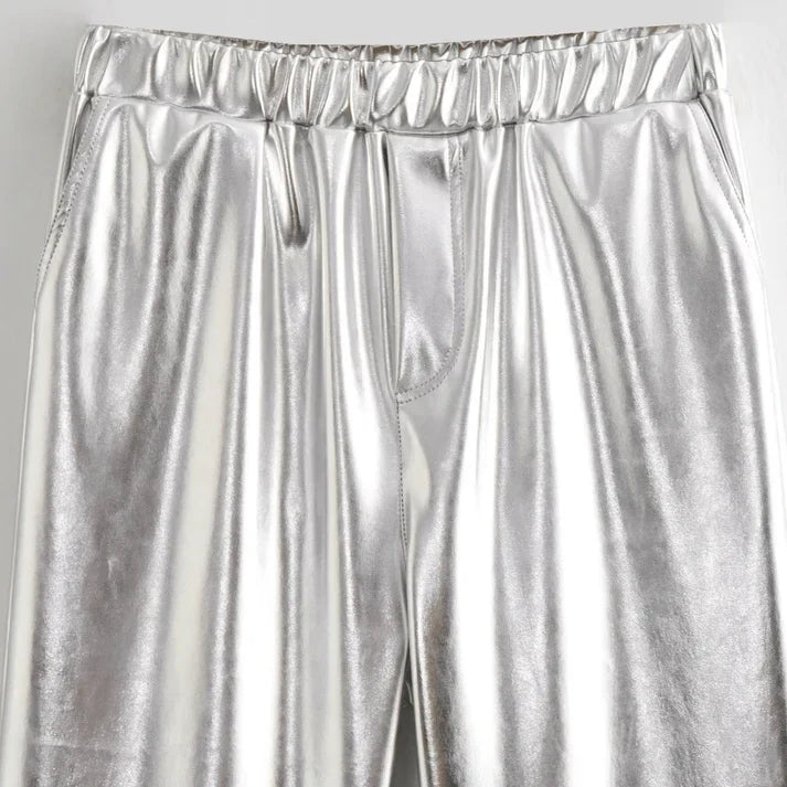 Zilveren Broek met Vossenprints voor Vrouw