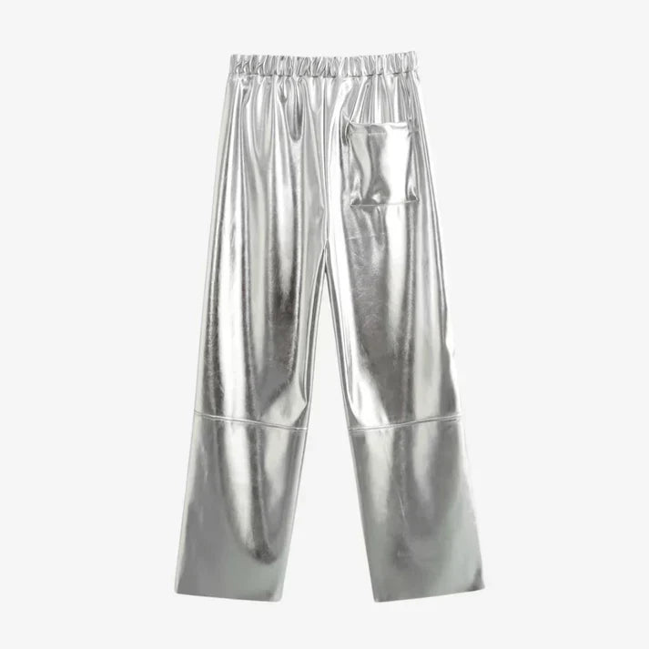 Zilveren Broek met Vossenprints voor Vrouw