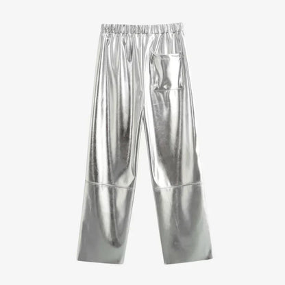 Zilveren Broek met Vossenprints voor Vrouw