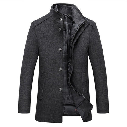 Hugo | Single-breasted thick wool coat afbeelding 3