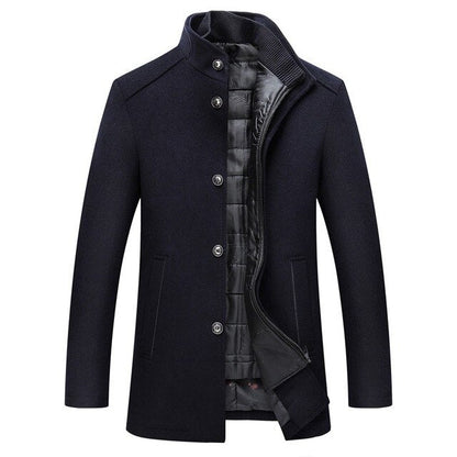 Hugo | Single-breasted thick wool coat afbeelding 4