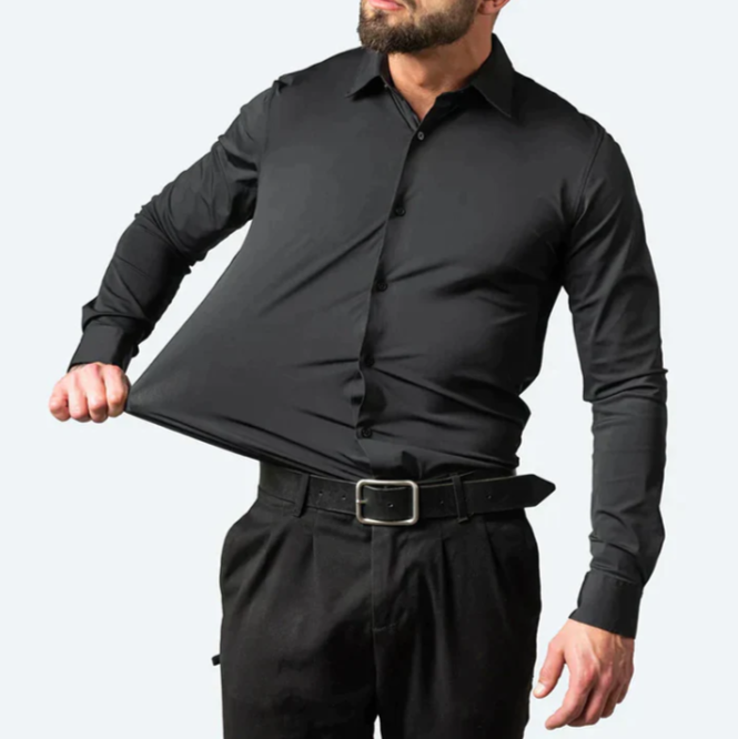 Herenoverhemd Elastisch Stretch Shirt voor Dagelijks Gebruik - Mode Vibes