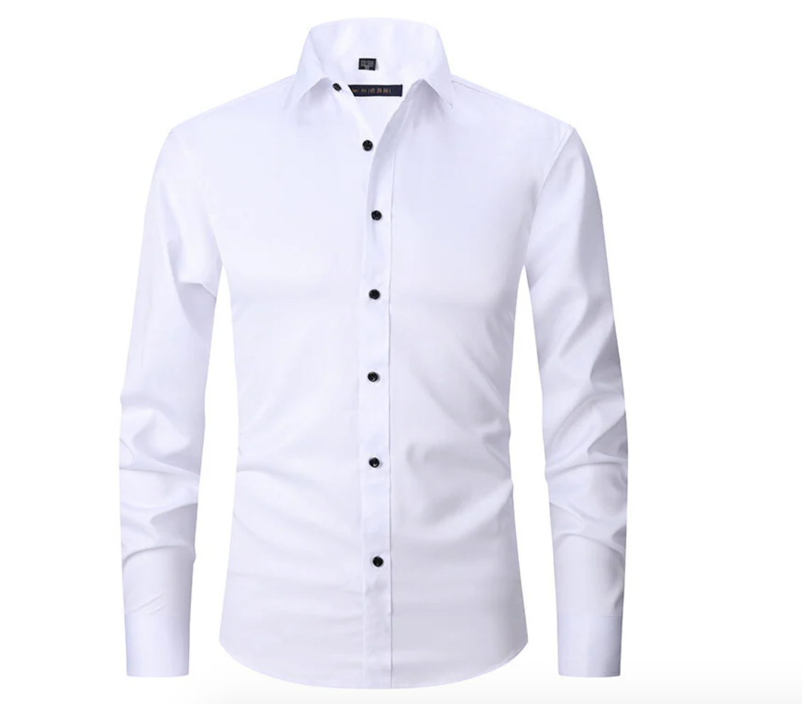Hugo Stretch Shirt | Een herenoverhemd met ultiem stretchcomfort in de kleur Wit voor heren in Formal stijl geschikt voor alle seizoenen.