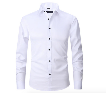 Hugo Stretch Shirt | Een herenoverhemd met ultiem stretchcomfort in de kleur Wit voor heren in Formal stijl geschikt voor alle seizoenen.