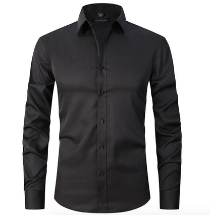 Hugo Stretch Shirt | Een herenoverhemd met ultiem stretchcomfort in de kleur Zwart voor heren in Formal stijl geschikt voor alle seizoenen.