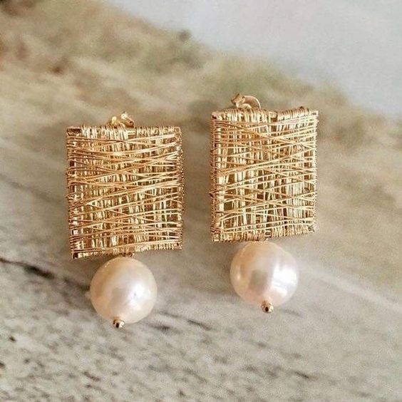 Oorbellen met Parels Gouden Kleur Elegante Look - Mode Vibes