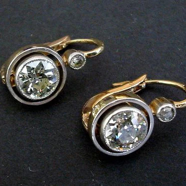 Gouden Oorbellen met Zirkonia Edelstaal Vintage Look - Mode Vibes