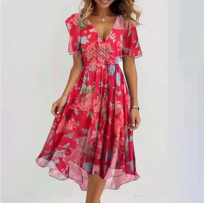 Abito V-Nine da Donna - Elegante Scollatura V, Versatile Cerimonia e Casual-2