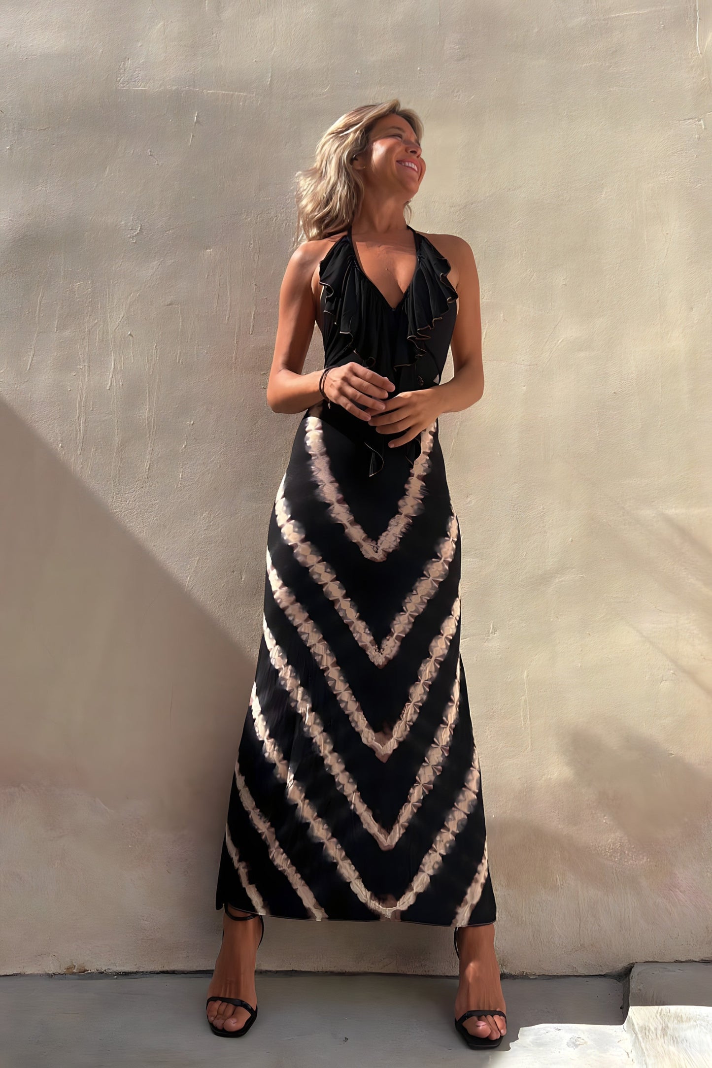 Belle&Luna Mouwloze Maxi Jurk