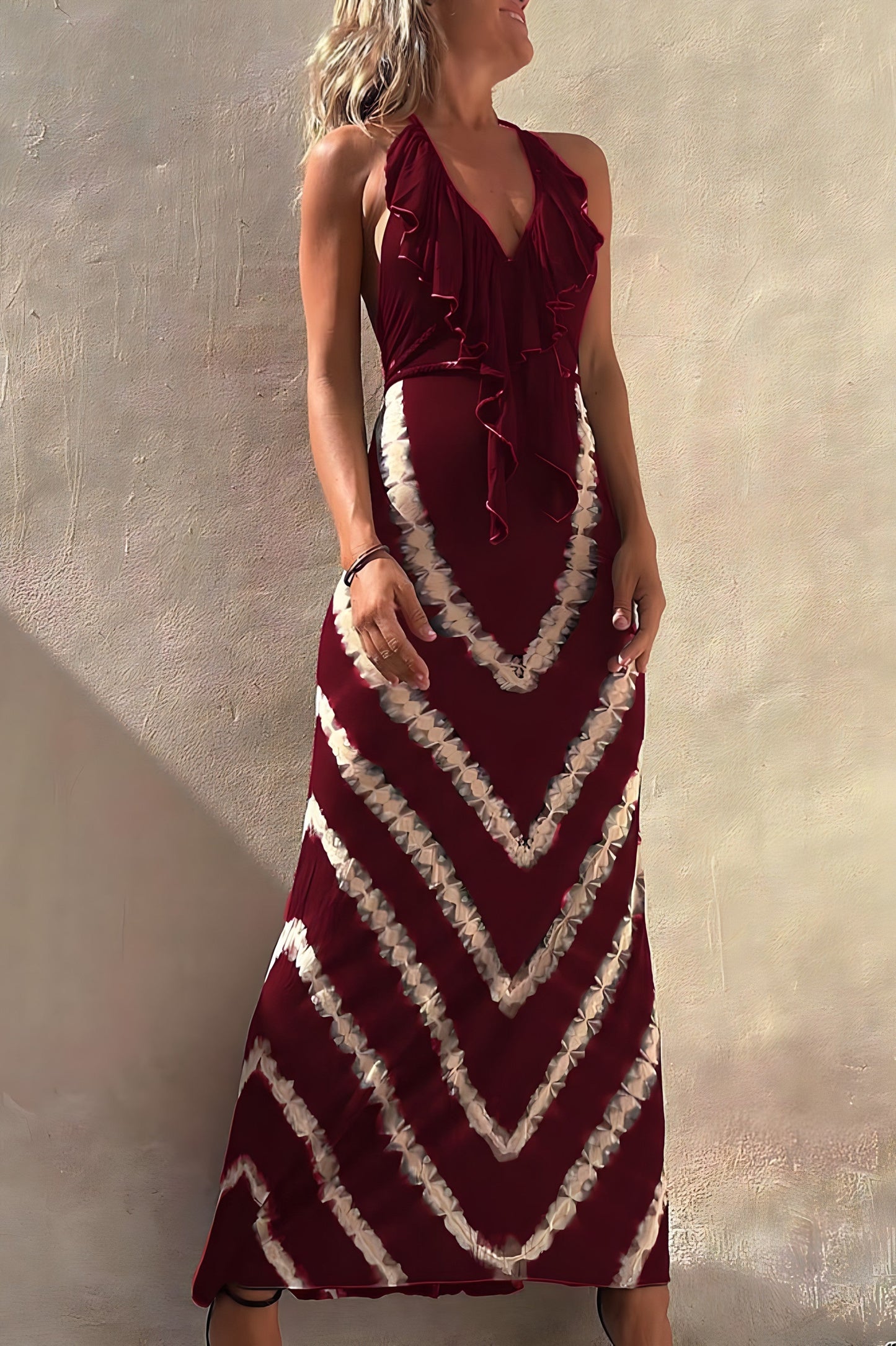 Belle&Luna Mouwloze Maxi Jurk