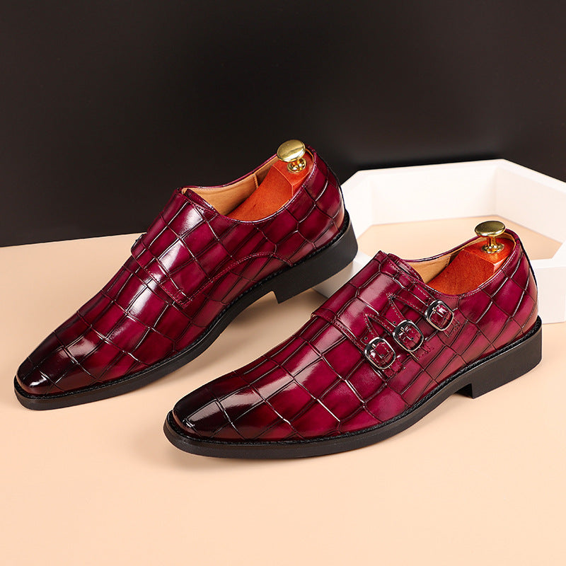 Mode Vibes | Herenschoenen met vierkante neus en gesp