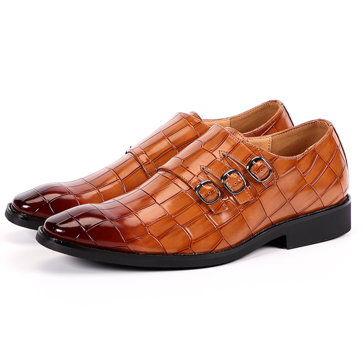 Mode Vibes | Herenschoenen met vierkante neus en gesp