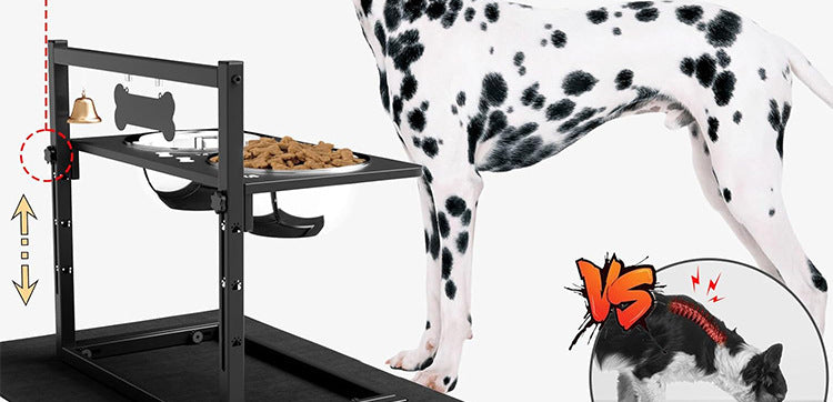 Honden Voederstation Verhoogd met Opberg voor Brokken