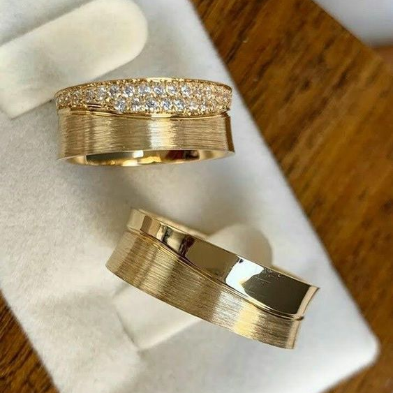 Gouden Ring met Glitter Vintage Look Leona - Mode Vibes