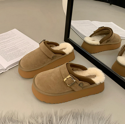 Dames Suède Pantoffels met Warme Voering – Comfortabel & Stijlvol voor de Winter