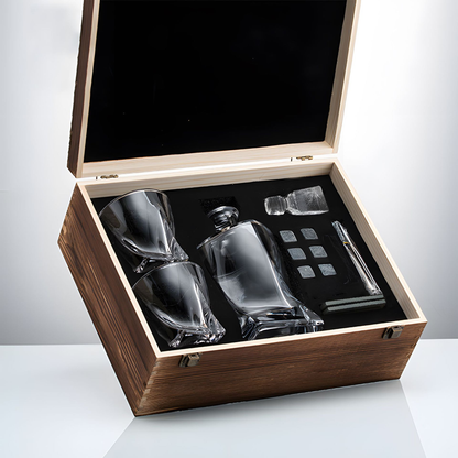 Whiskey Karaaf Set met 4 Glazen van Kristal Glas