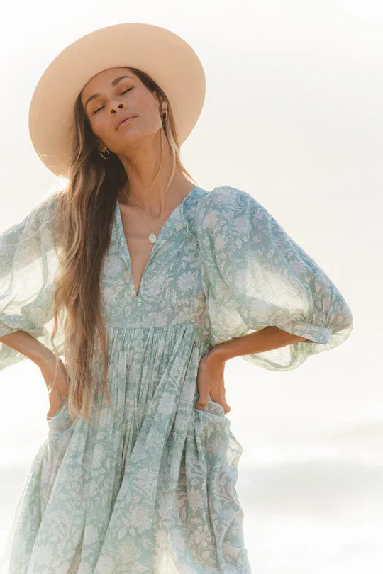 Vrouwelijke Jurk met Halve Mouwen Zomerjurk Casual Stijl