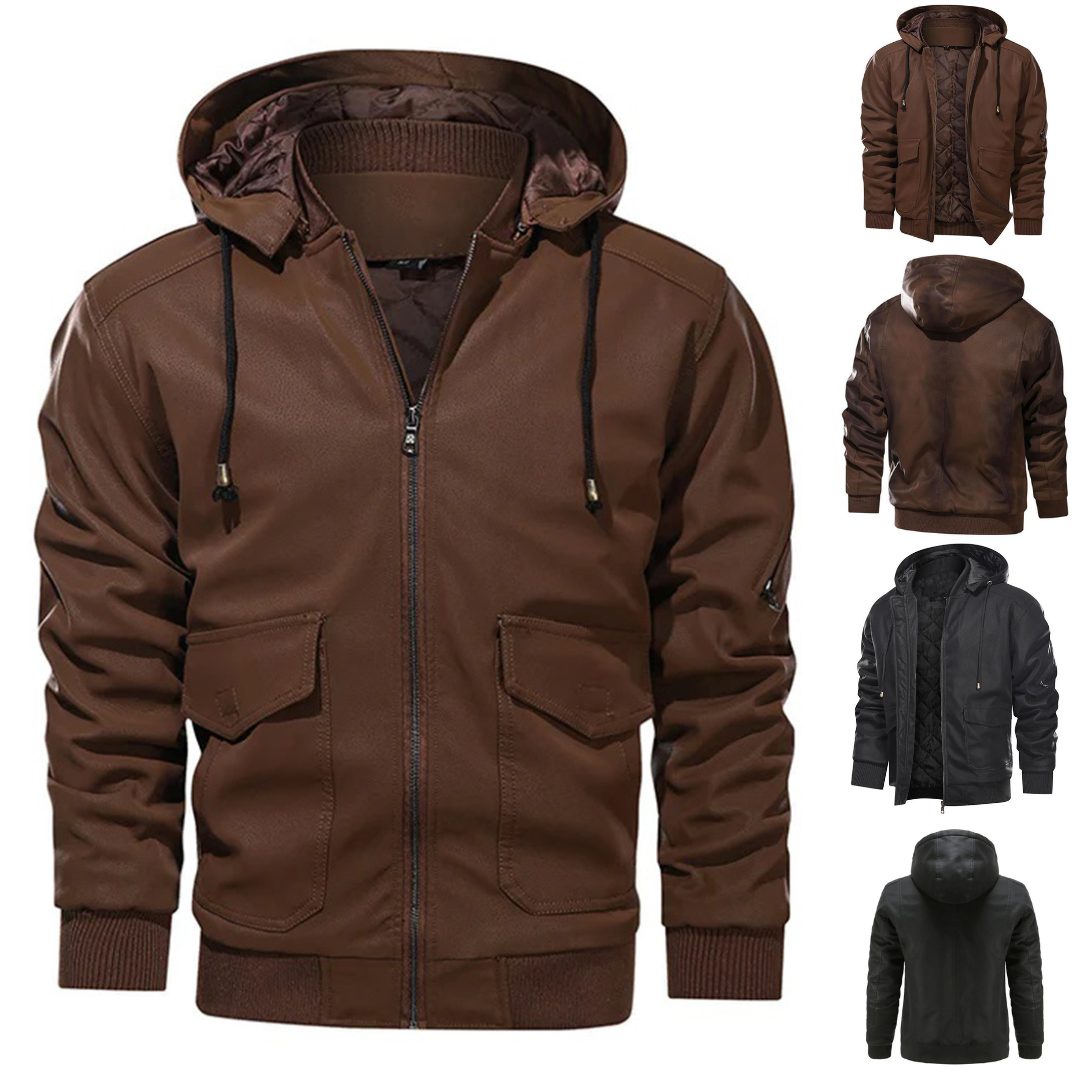 Leren Jas Warm voor Heren Winter