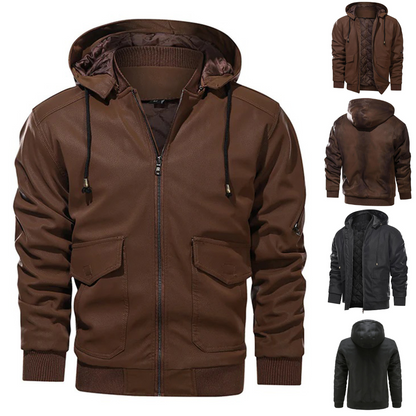 Leren Jas Warm voor Heren Winter