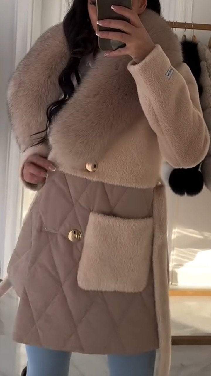 Luxe Bontkraag Jas Warm en Stijlvol - Mode Vibes
