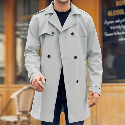 Klassieke Trenchcoat Heren Waterdicht en Elegant