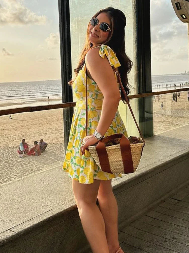 Jurk met Citroenprint Zomerse Vrouwenjurk