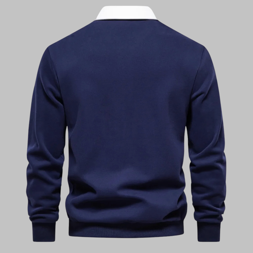 Herensweater Polokraag Klassiek Comfortabel