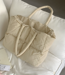 Dames Puffer Tote Tas Zwart Modieus Design