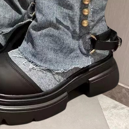 Warme Winterlaarzen van Denim voor Dames