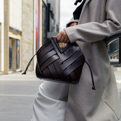 Gevlochten Leren Handtas – Voor Casual en Formele Outfits