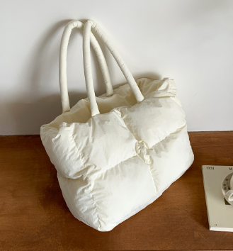 Dames Puffer Tote Tas Zwart Modieus Design