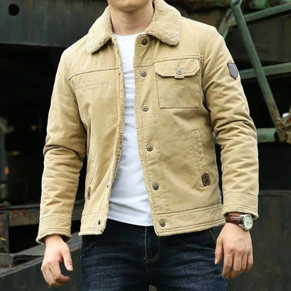 Maverick Jeans Jas Blauw Leerlook - Mode Vibes