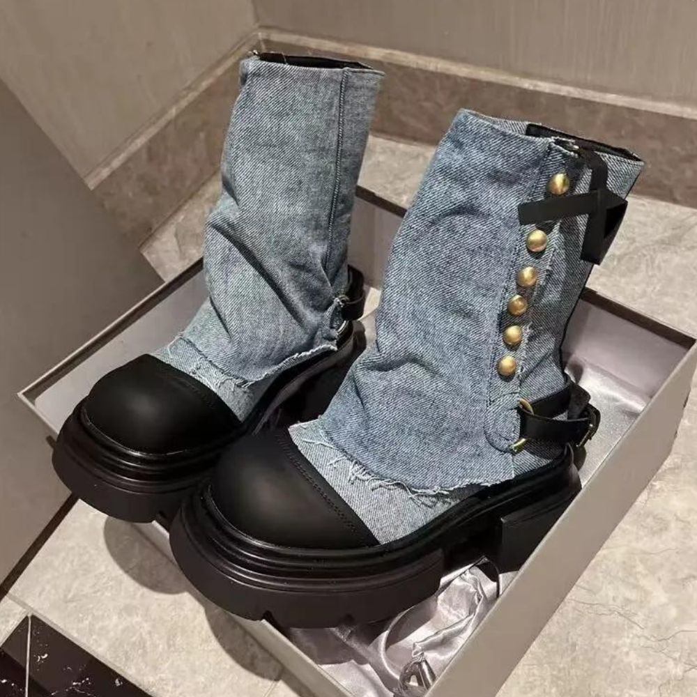 Warme Winterlaarzen van Denim voor Dames
