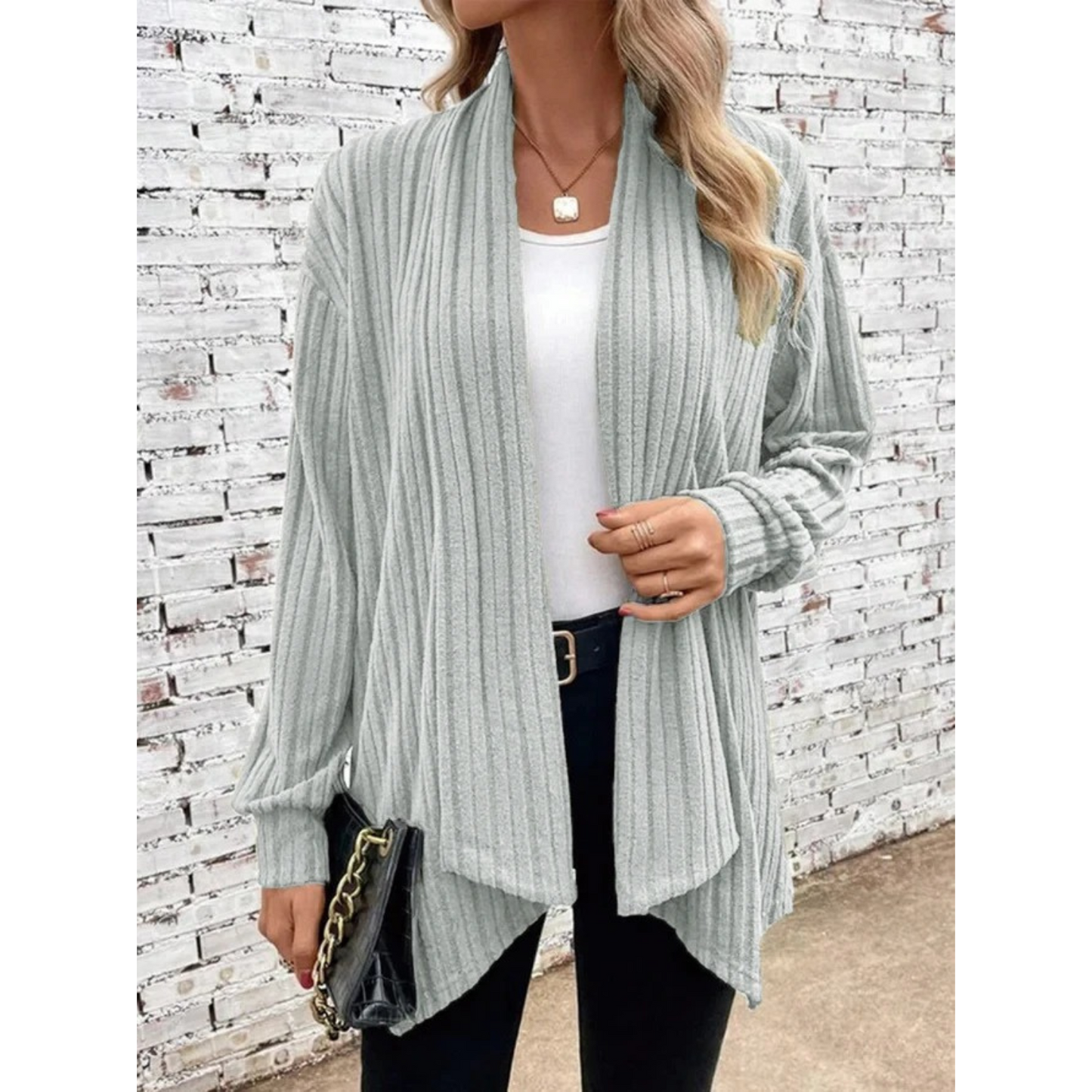 Vrouwelijke Vest Geplooide Knit Trui Elegant