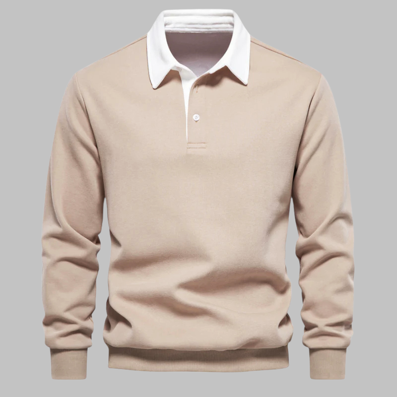 Herensweater Polokraag Klassiek Comfortabel