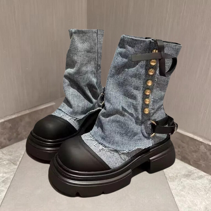 Warme Winterlaarzen van Denim voor Dames