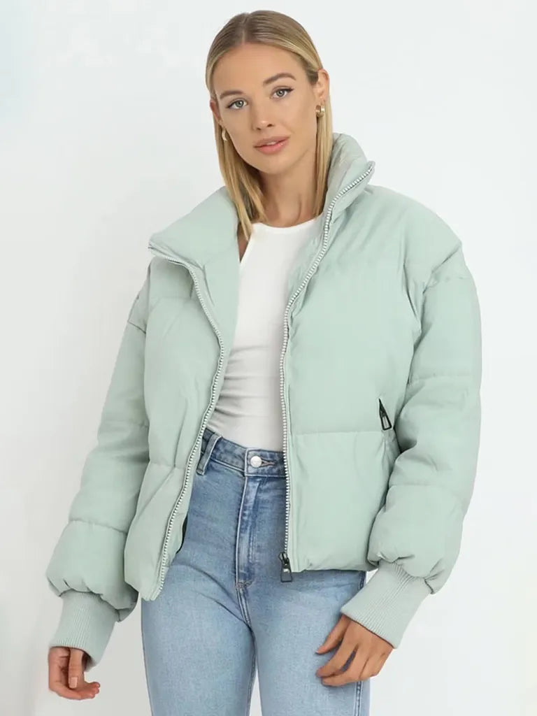 Dames Puffer Jas Lichtgewicht Warme Parka