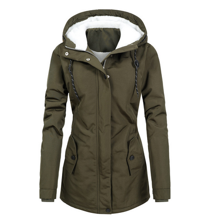 Lange Dames Winterjas – Waterdicht met Capuchon en Warme Voering