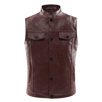 Lederen Vest voor Heren Stijlvol Viper Design