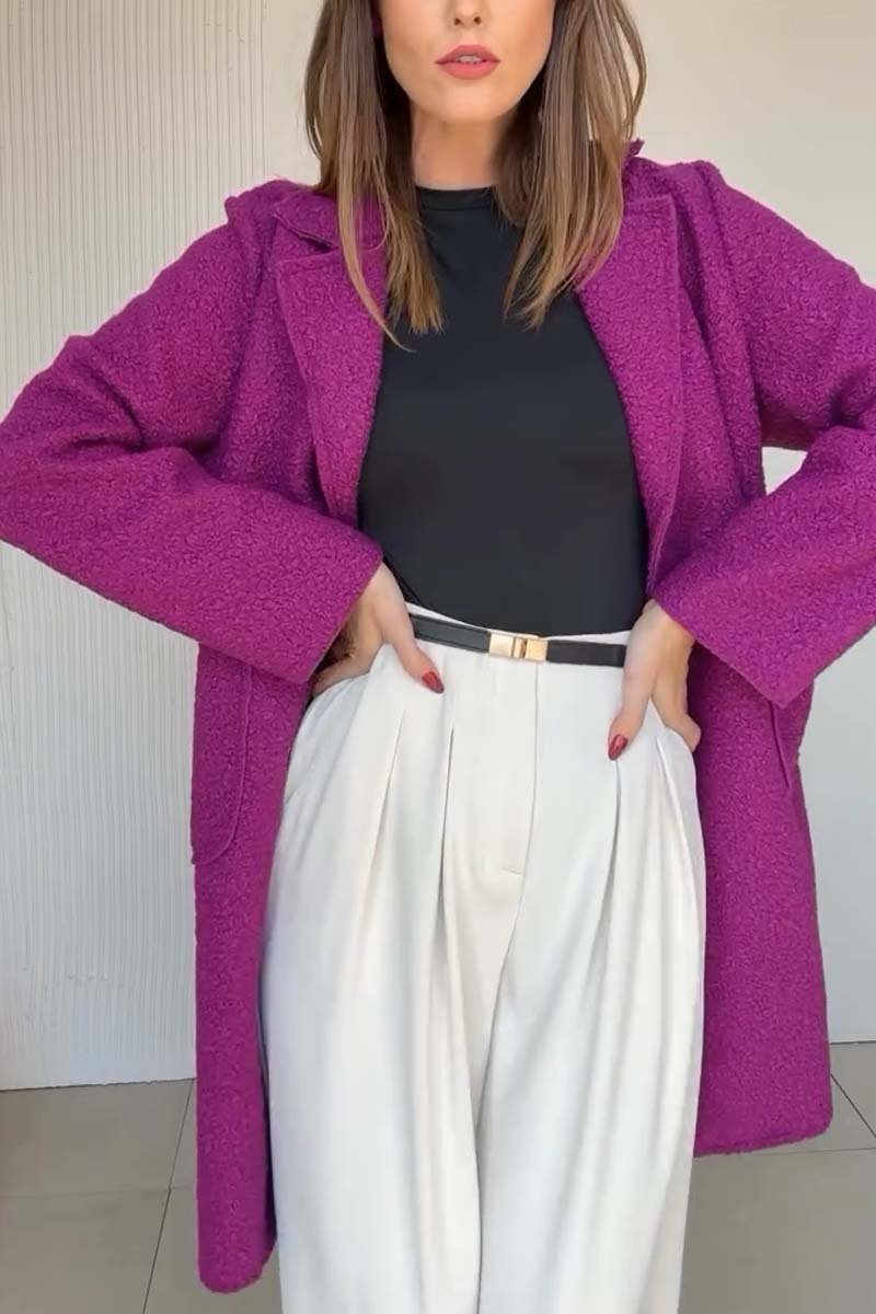 Warme Coat voor Vrouw Stijlvolle Design